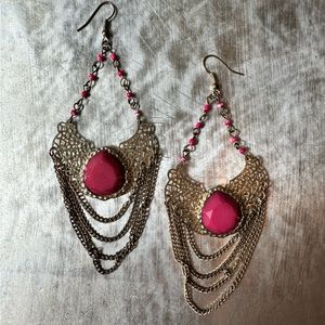 Pink earrings